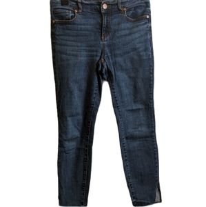LOFT modern skinny raw hem jeans size 27